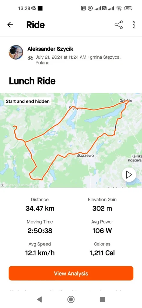 Strava-screenschot